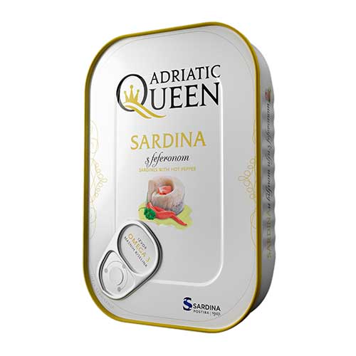 Sardines in vegetable oil with chili peppers, 105g