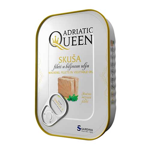 Mackerel fillets in vegetable oil, 105g