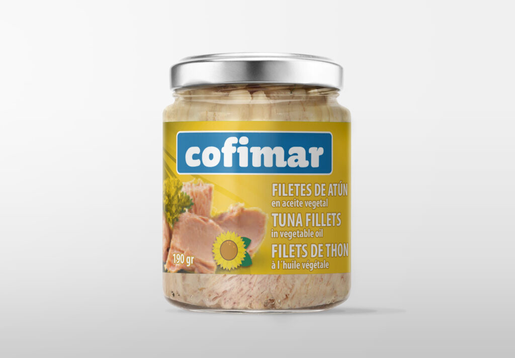 Tuna Fillets in vegetable oil 190g.