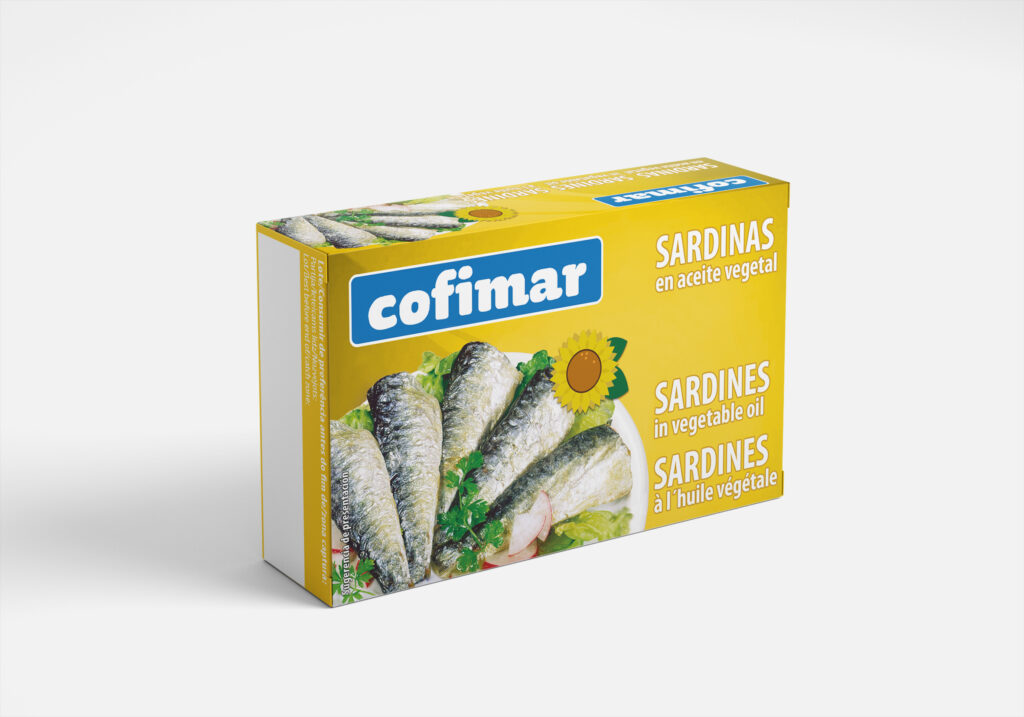 Sardines in vegetable oil 120g.